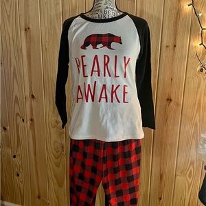 🥰🐻 Plaid Bear Pajamas - Black and Red 🥰🐻